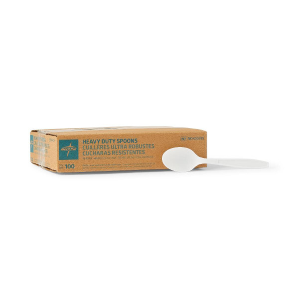 Medline - Non042201 - Spoon,Plastic,5.5 In,White,Std Wt - Each