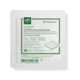 Medline - Non21432lfh - Gauze,Sponge,8"x4",12ply,Xray,Strl,Lf - Each