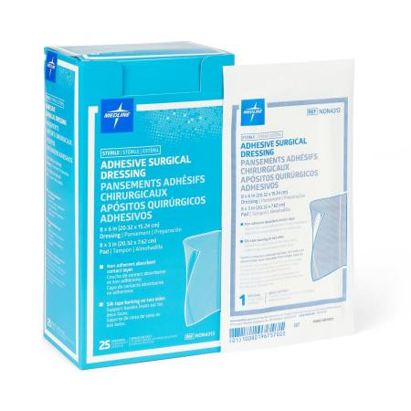 Medline - Non4313H - Dressing,Adhesive,Surgical,8X6 - Each