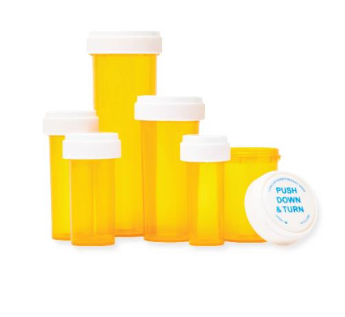 Medline - Nonphar2008 - Amber Vials W/ Reversible Caps, 8 Dram - Each