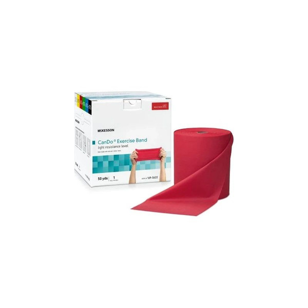 Mckesson - 169-5622 - Cando Exercise Resistance Band Red 5 Inch X 50 Yard Light - Each