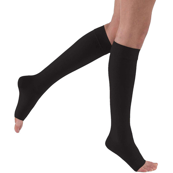 Bsn Medical - Jobst Relief - 7865089 - Compression Stocking Knee High X - Large / Full Calf Black Open Toe - Each