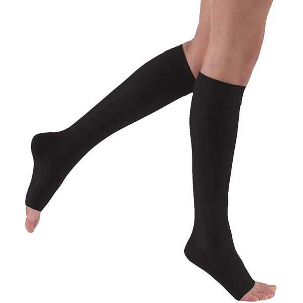 Bsn Medical - Jobst Relief - 7865181 - Sock, Comprsn Knee Sil Open Toe Blk Lg 30 - 40Mmhg - Each