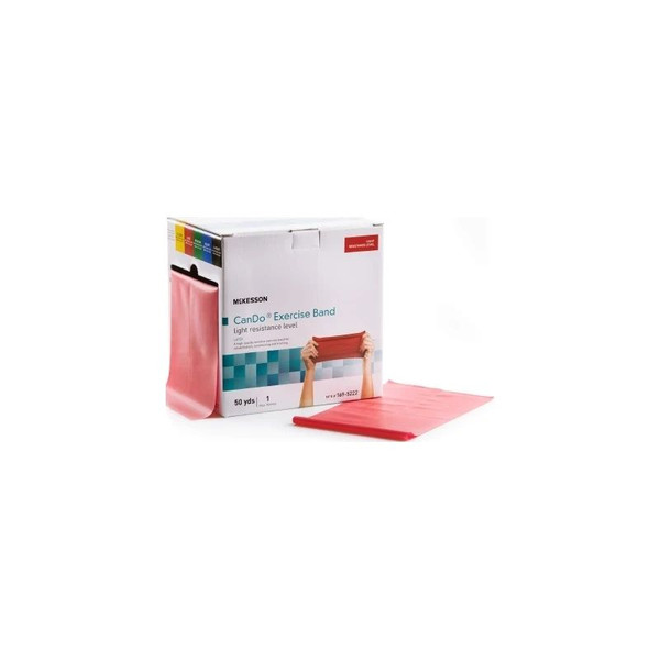 Mckesson - 169-5222 - Cando Exercise Resistance Band Red 5 Inch X 50 Yard Light - Each
