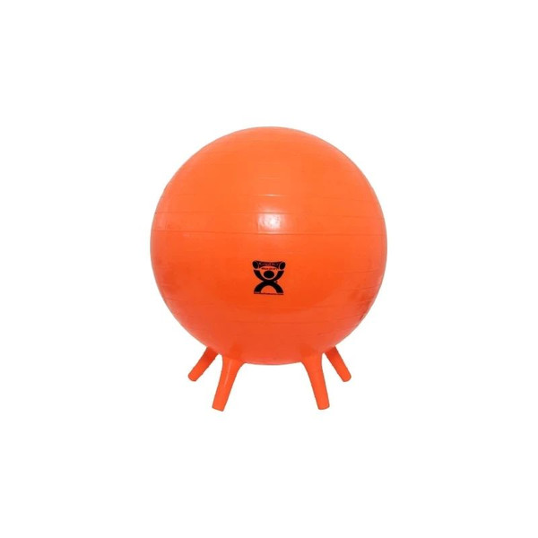 Fabrication Enterprises - Cando - 30-1892 - Inflatable Exercise Ball With Stability Feet Orange - Each