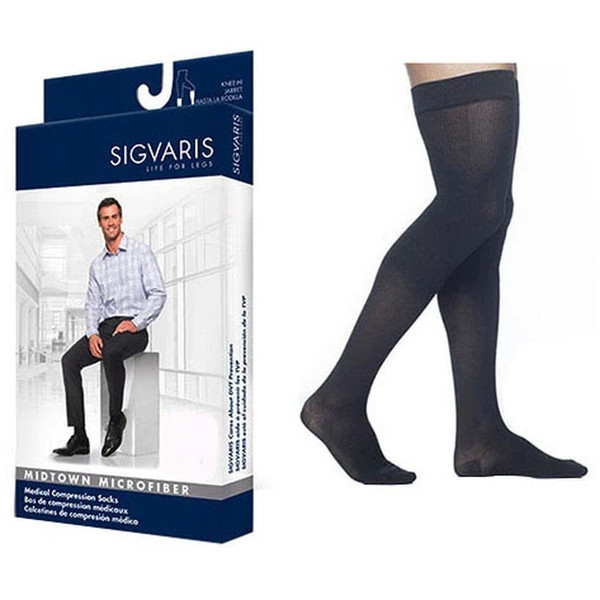 Sigvaris - 822nslm99 - Midtown Microfiber, Mens, Thigh - Pair