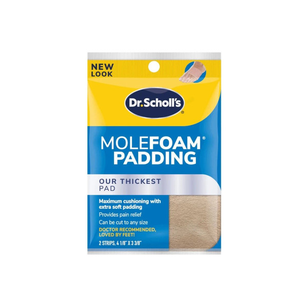 Emerson Healthcare - 90000128 - Dr Scholl'S Molefoam Padding Strips 4 - 1/8'' X 3 - 3/8'', 2 - Pack. - Each