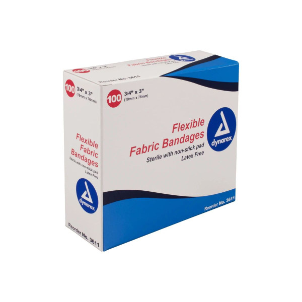Dynarex - 3623 - Adhesive Bandage Sterile Latex Free