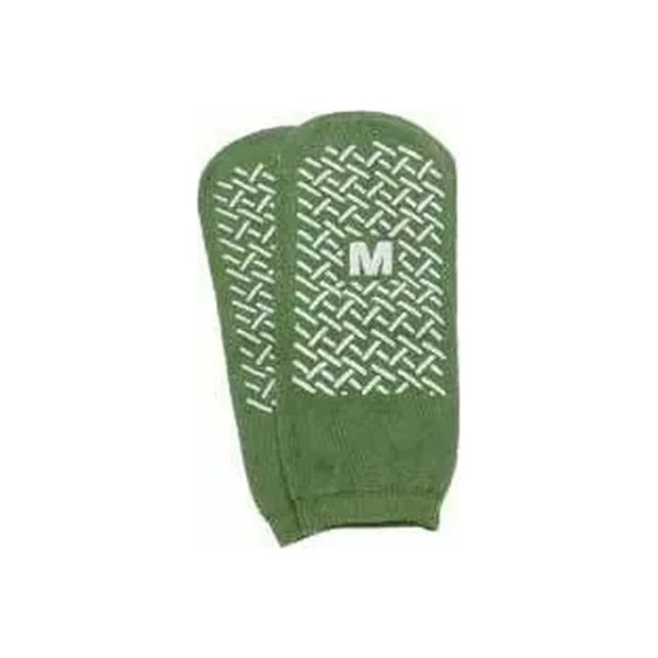 Cardinal Health - 58123-Grn - Med Single Tread Patient Safety Footwear With Terrycloth Exterior, 2X - Large, Green - Package/2