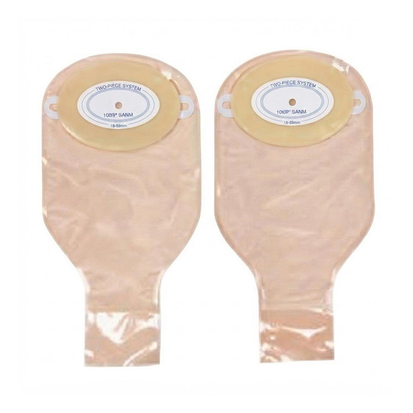 Nu-Hope - Nu-Flex - 40-7545 - Laboratories - Comfort Ostomy Pouch Two - Piece System 11 Inch Length Oval Flat, Pre - Cut Drainable - Box/10