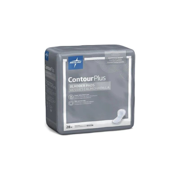 Medline - Contour Plus Ultimate - Bcpe03 - Bladder Control Pad 8 X 17 Inch Heavy Absorbency Superabsorbant Core One Size Fits Most - Bag/28
