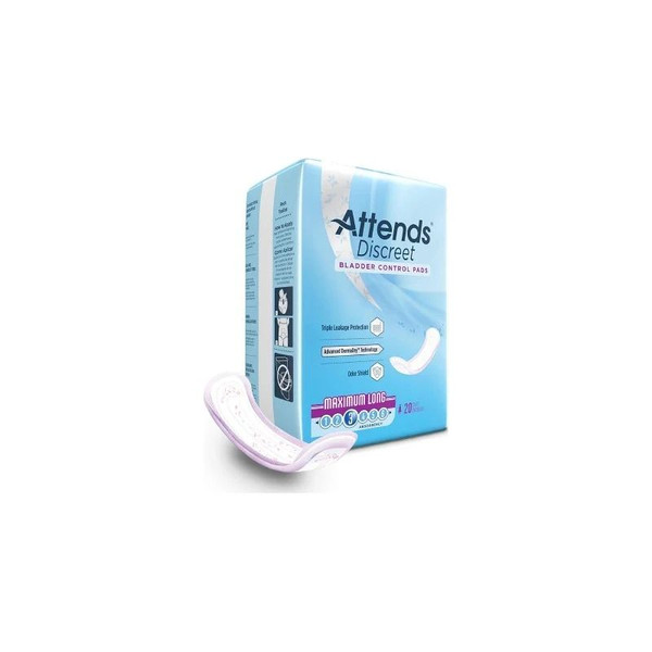 Attends Healthcare - Discreet - Adpmal - 1/2 Inch Length Moderate Absorbency Polymer Core One Size Fits Most - Bag/20