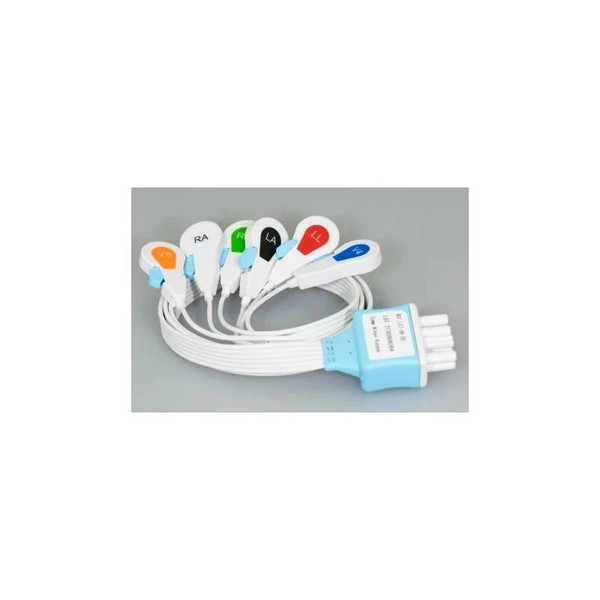 Sage Services Group - L07-06-Ds - Lead Set 0.9 Meter, 6 - Leads, Disposable For Vital Signs Monitor - Box/10
