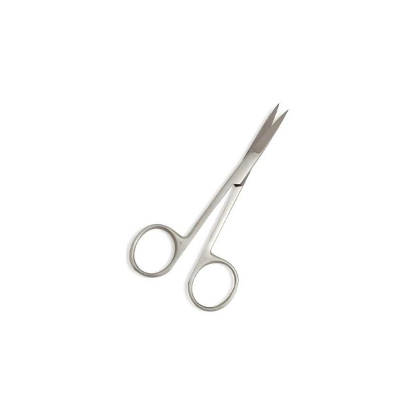 Medline - Centurion - 66450 - Lil' Tips Iris Scissors 4 - 1/2 Inch Length Office Grade Stainless Steel Sterile Finger Ring Handle Straight Sharp Tip / - Case/20