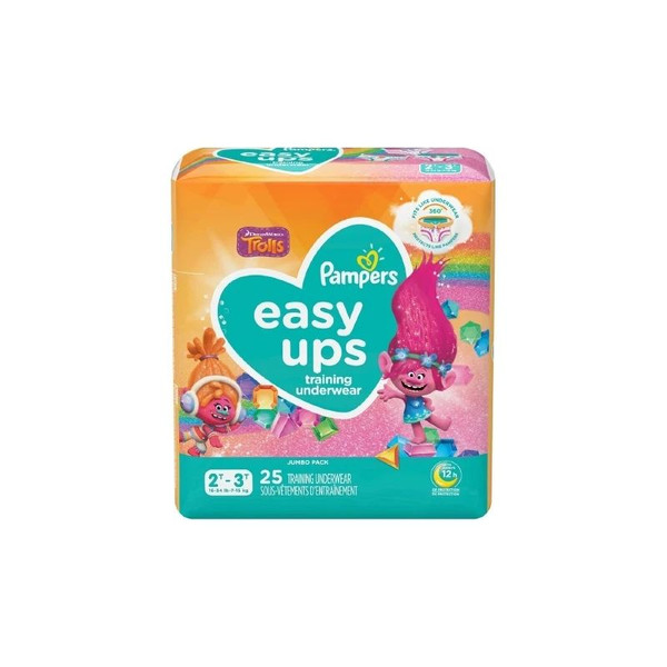 Procter & Gamble - Pampers Swaddlers - 00037000765493 - Female Toddler Training Pants Easy Ups Pull On With Tear Away Seams Size 2T To 3T Disposable Moderate Absorbency - Case/100