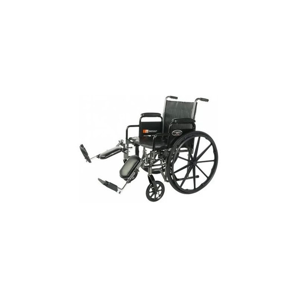 Graham Field - Traveler - 3E050340 - Health Products Se Plus Wheelchair Dual Axle Full Length Arm Swing - Away Footrest Black Upholstery 20 Inch Seat Width Adult 300 Lbs Weight Capacity - Each