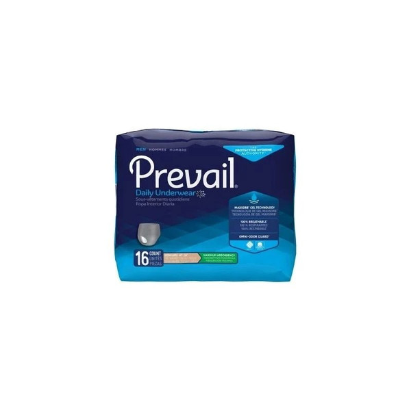 First Quality - Prevail Daily Underwear - PUM-514 - Male Absorbent Pull-On With Tear Away Seams X-Large Disposable Heavy Absorbency 