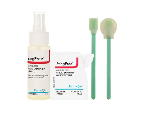 Dermarite - Stingfree Alcohol-Free Liquid Skin Prep & Shield - 11239 - Prep, Liq Alchl Prep& 3Ml - Box/25