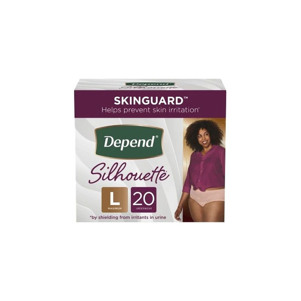 Kimberly Clark - Depend Silhouette - 54226 - Underwear, Incont Fml Pnk Lg - Case/40