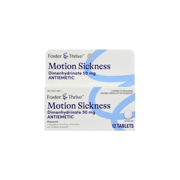 Mckesson - 70677108701 - Motion Sickness Orig, Tab Ft 50mg - Box/1