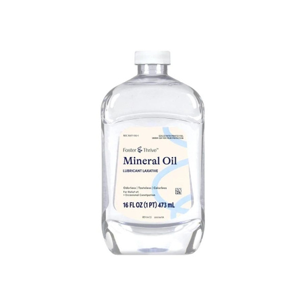 Mckesson - 70677111001 - Laxative Foster & Thrivetm Liquid 16 Oz 99.9% Strength Mineral Oil - Each