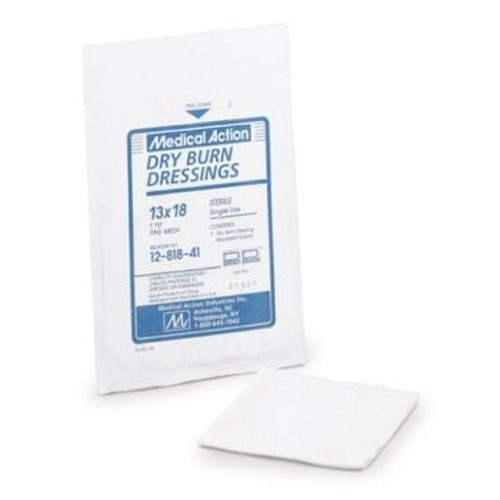 Medical Action Industries - 12-818-66 - Burn Dressing 18 X Inch 4 Per Pack Sterile 1 - Ply Square - Case/80