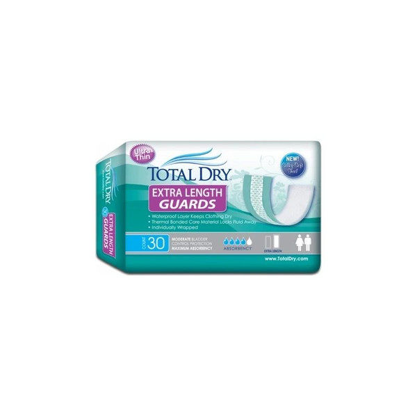 Secure Personal Care Products - Totaldry - Sp1570 - Bladder Control Pad 12 Inch Length Moderate Absorbency Secureloc Core One Size Fits Most - Case/180
