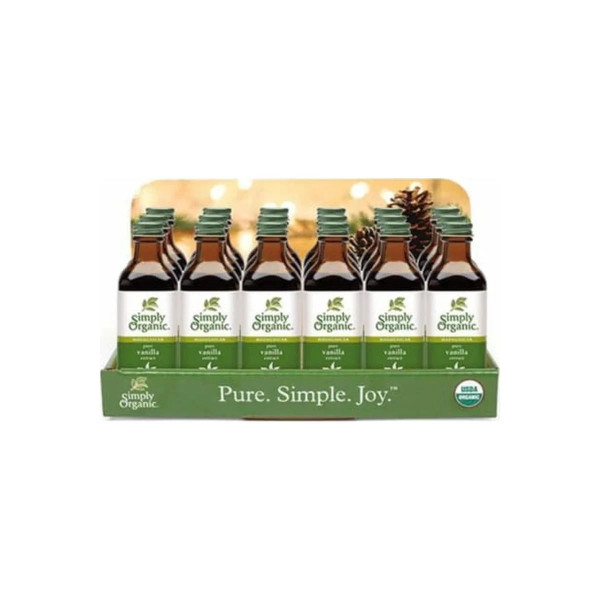 Simply Organic - 19109 - Vanilla Extract And Flavor Countertop Display 18 Ct. - Display/1