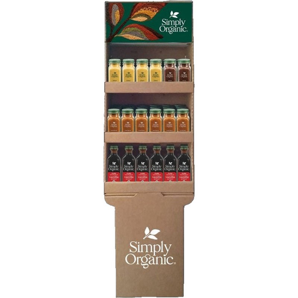 Simply Organic - 19142 - Holiday Baking Bottled Shipper 54 Ct. - Display/1