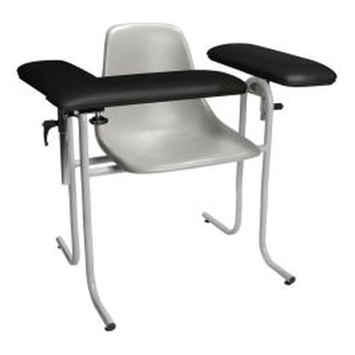 Mckesson - 63-20Utuf-1 - Blood Drawing Chair Straight Arm / Flip Up Blue - Each