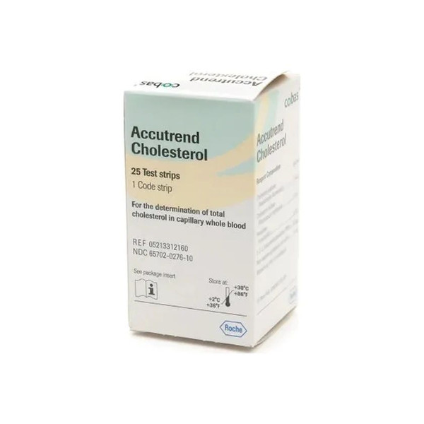 Roche - 05213312160 - Diagnosticsoration Accutrend Cholesterol Test Strips - Box/25