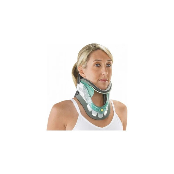 Djo Djorthopedics - Aspen Vista - 79-83370 - Rigid Cervical Collar Preformed Adult One Size Fits Most Two - Piece / Trachea Opening Adjustable Height 15 To 19 Inch Neck Circumference - Each