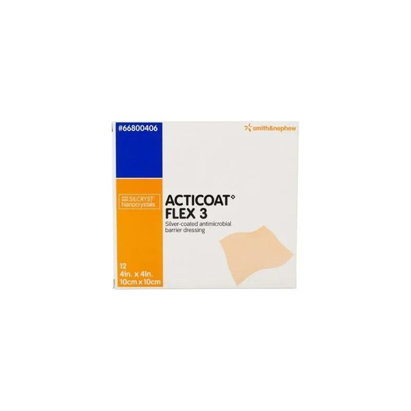 Smith & Nephew - 66800406 - Dressing Barrier Acticoat Flex 3 - Case/48