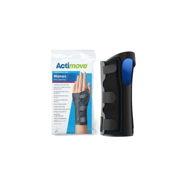 Bsn Medical - Leukoplast - 7234852 - Actimove Manus Professional Line Wrist Brace Coolmax Air / Metal Left Or Right Hand Black Large - Each