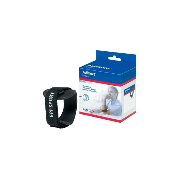 Bsn Medical - Actimove - 7347006 - Episport Elbow Support Small D - Ring / Hook And Loop Closure Strap Left Or Right Forearm 9 To 10 Inch Circumference Black - Each