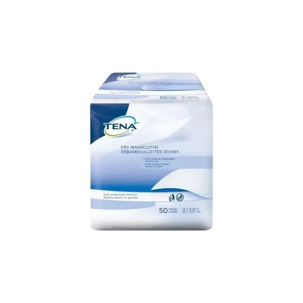Essity - Tena Proskin Dry - 74500 - Washcloth 13 X 1/2 Inch White Disposable - Case/800