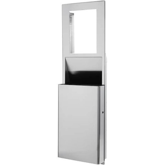 Georgia Pacific - 59491 - Consumer - Trash Can 12 Gal Wall Mount Satin Finish Stainless Steel Open Top - Each