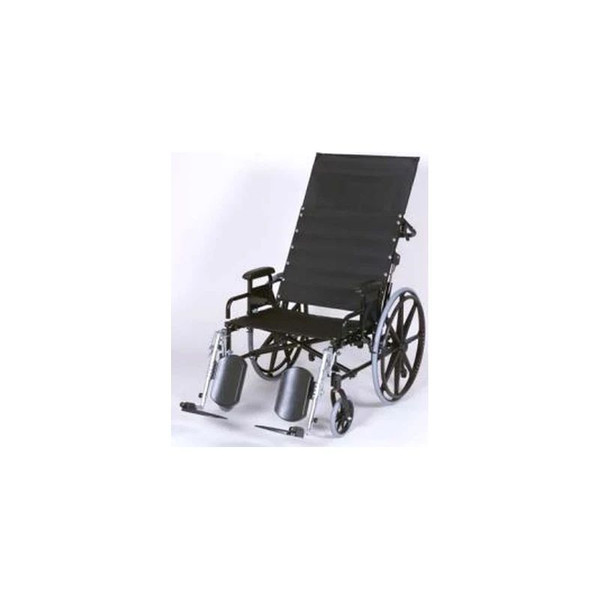 Graham Field - Regency Xl 2000 Heavy Duty - 67242050R - Health Products Bariatric Reclining Wheelchair Dual Axle Full Length Arm Swing - Away Elevating Legrest Black Upholstery 24 Inch Seat Width Adult 700 Lbs Weight Capacity - Each