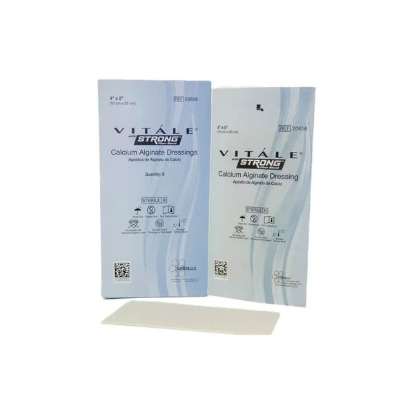 Cellera - Vital Remedy - 20658 - Vitale Strong Calcium Alginate Dressings, 4" X 8". - Box/5