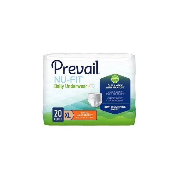 First Quality - Nuu-514 - Prevail Nu - Fit Underwear, X - Large (58 In - 68 In) - Case/80