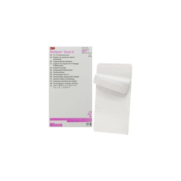 3M - Medipore - 2957 - Cover, Dressing Precut 6 X11 - Case/100