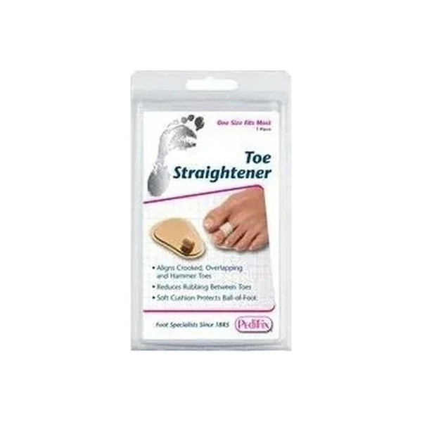 Pedifix - Podiatrists' Choice - P55/24 - Toe Straightener, Universal, Soft, Cotton - Elastic Band, Dual - Layer Foam Padding, Interchangeable For Left Or Right Foot - Each
