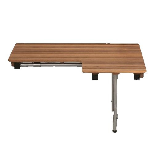 Teakworks4U - Ptbf2-320225Wr - Ptbf2320225Wr - Ada Compliant Right Hand Wall Mount Bench With Legs Based On Bottom Bracket - Each