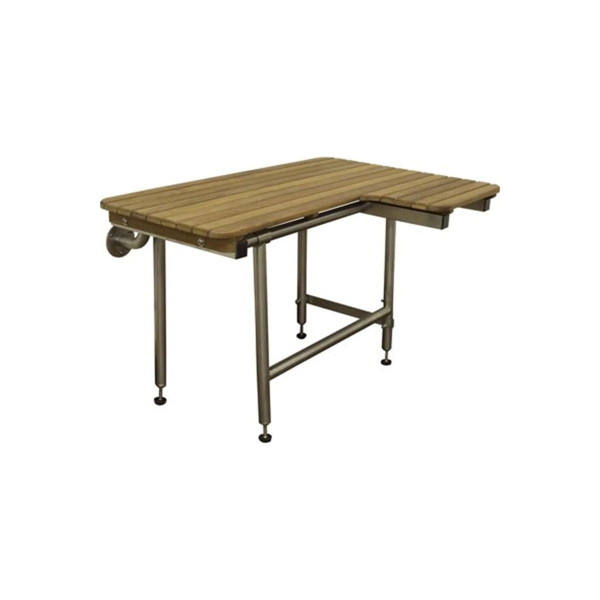 Teakworks4U - Ptbf-320225Wl - Ptbf320225Wl - Ada Compliant Left Hand Wall Mount Bench Based On Bottom Bracket To Top Of - Each