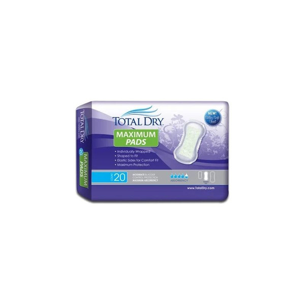 Secure Personal Care Products - Totaldry - Sp1573 - Bladder Control Pad 13 - 3/4 Inch Length Moderate Absorbency Polymer Core Regular - Bag/20