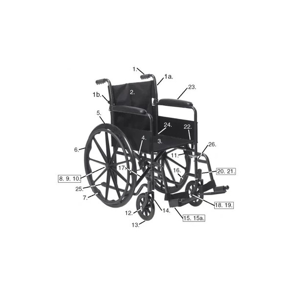 Drive Devilbiss Healthcare - Stds4S3601 - Medical Pushhandle,Silvervein,Tr37 - E/Tr39 - E - Each