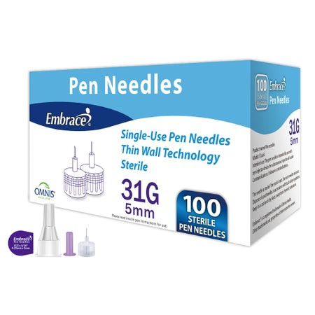 Omnis Health, Llc - Shn02Mm3105 - Embrace Pen Needles, 31G, 5Mm, 100 Ct - BX/100