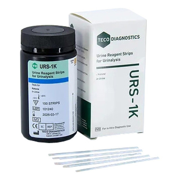Teco Diagnostics - Urs1K50 - Ketone Urinalysis Reagent Test Strip - BX/50