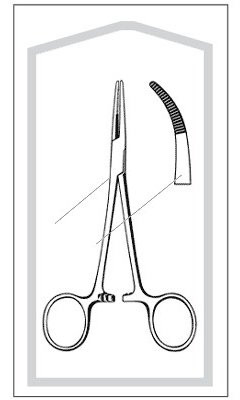 Sr Instruments - Merittm - 962563M - Forcep Kelly Curved 5 1/2" - CS/25