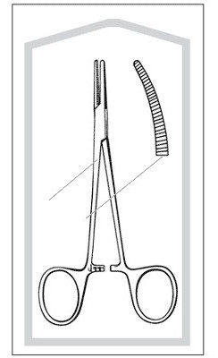 Sr Instruments - Merittm - 962539M - Forcep Grasping Halsted Str S/Stl Crvd 5" - CS/25